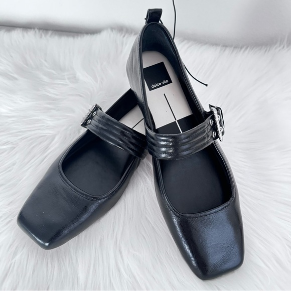 Dolce Vita Arora Ballet Mary Jane Patent Flats Sandals - Picture 12 of 15